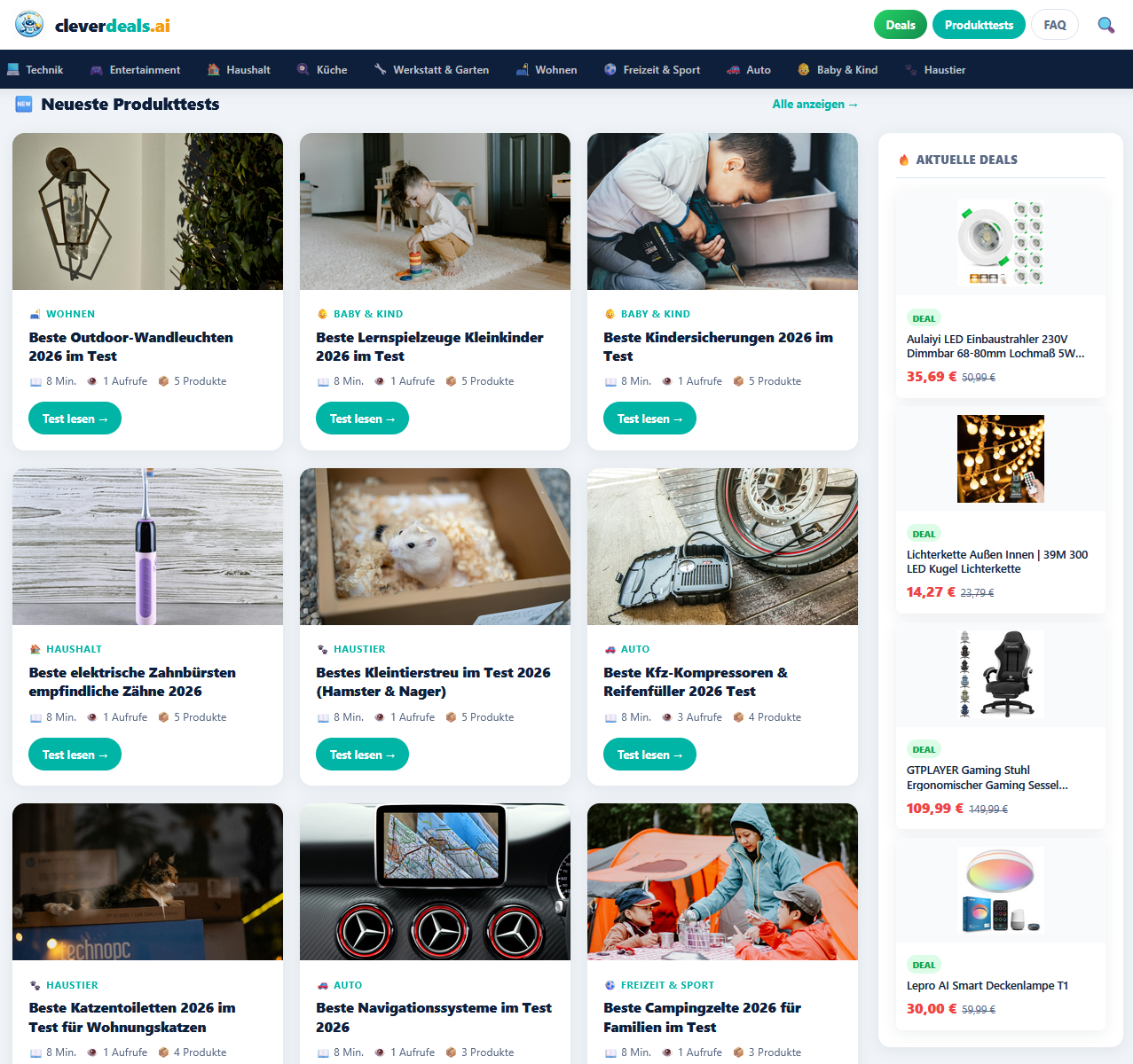 CleverDeals.ai — Vergleichs- & Testportal